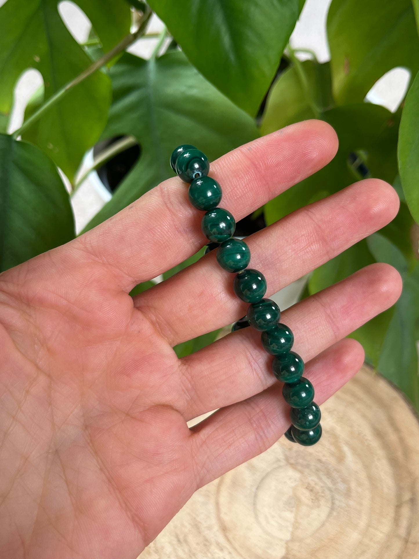 Malachit Kugelarmband – 8 mm