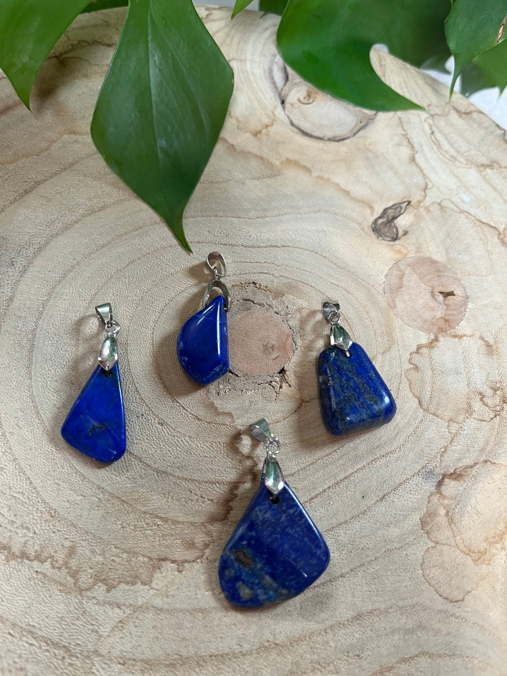 Lapislazuli Anhänger mit Silber Öse