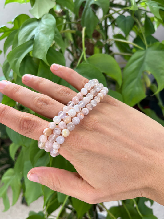 Blumenachat Kugelarmband 6 mm – Edelstein Schmuck für Freude & Harmonie