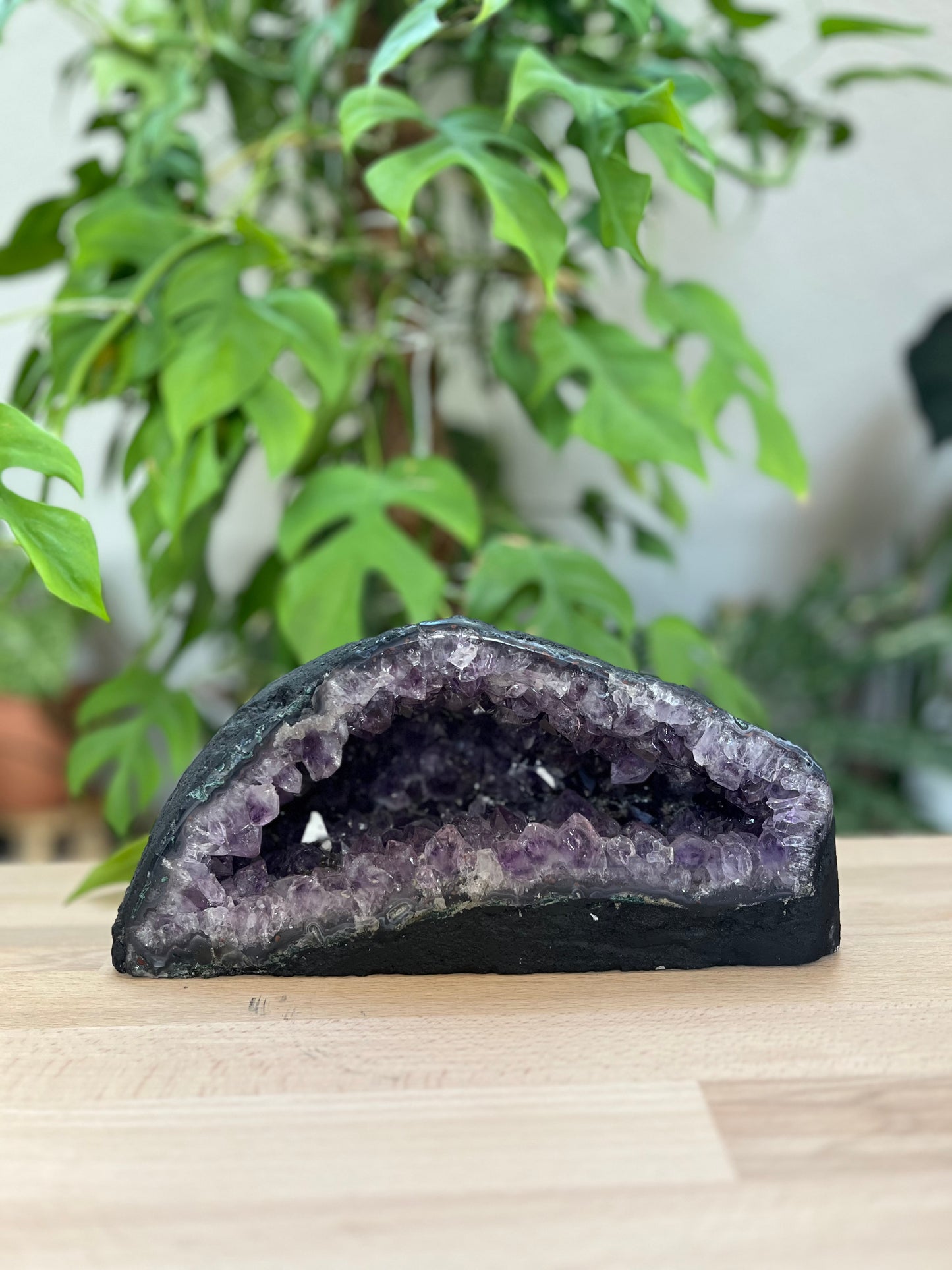 Amethyst Geode XL 4,2 kg – Dunkelviolette Kristallhöhle mit natürlichem Funkeln