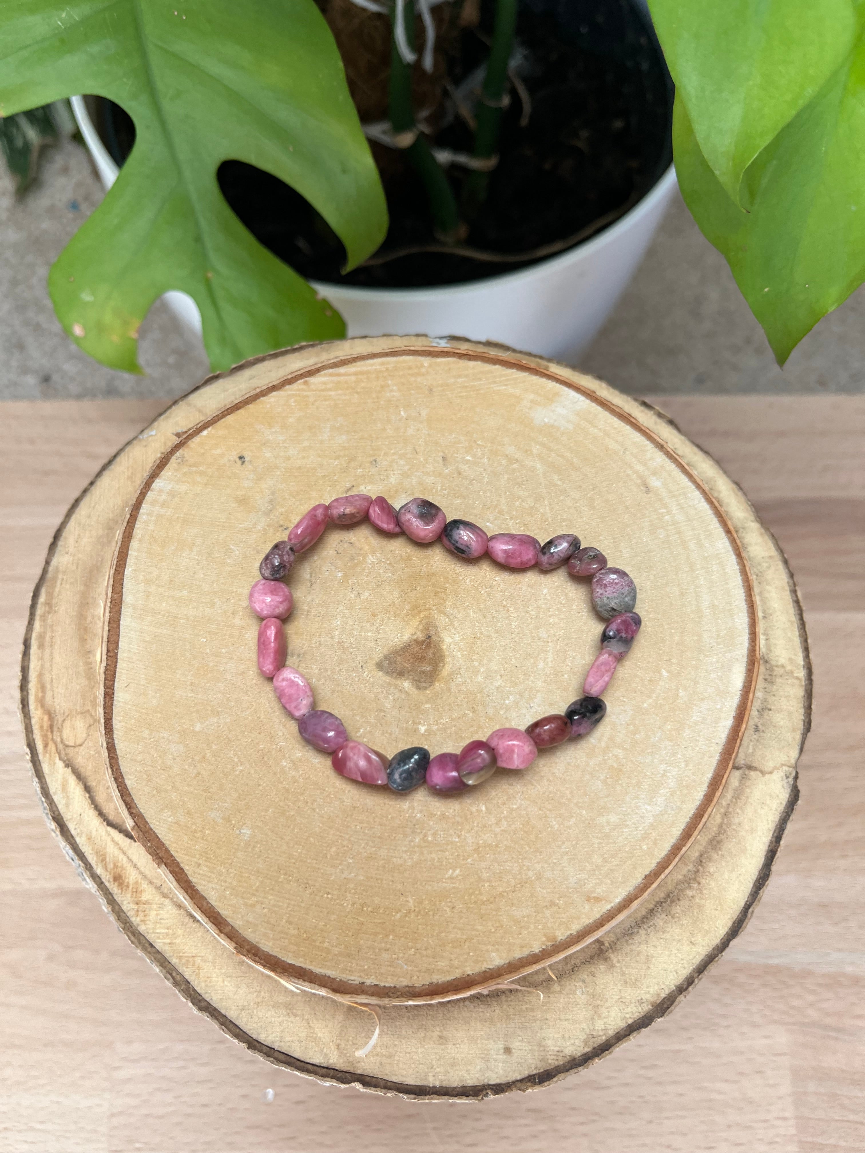 Rhodonit Nugget Armband