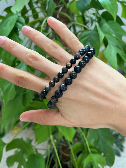 Versteinertes Palmholz Kugelarmband – Edelstein Schmuck für Erdung & Ruhe