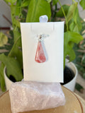 Rhodochrosit Kettenanhänger 925 Silber Stiftöse – Edelstein Schmuck für Selbstliebe & Herzöffnung