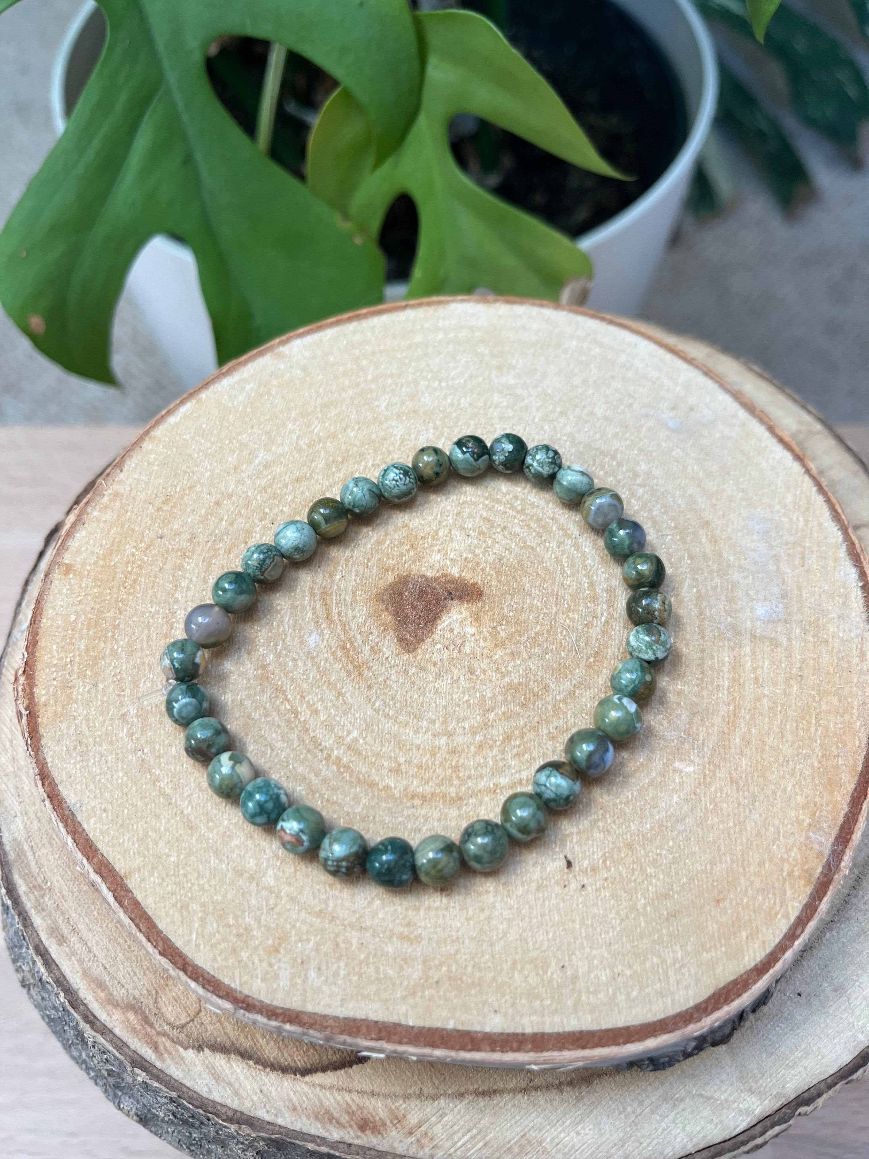 Regenwald-Rhyolith Armband  – Naturverbundenheit & Balance