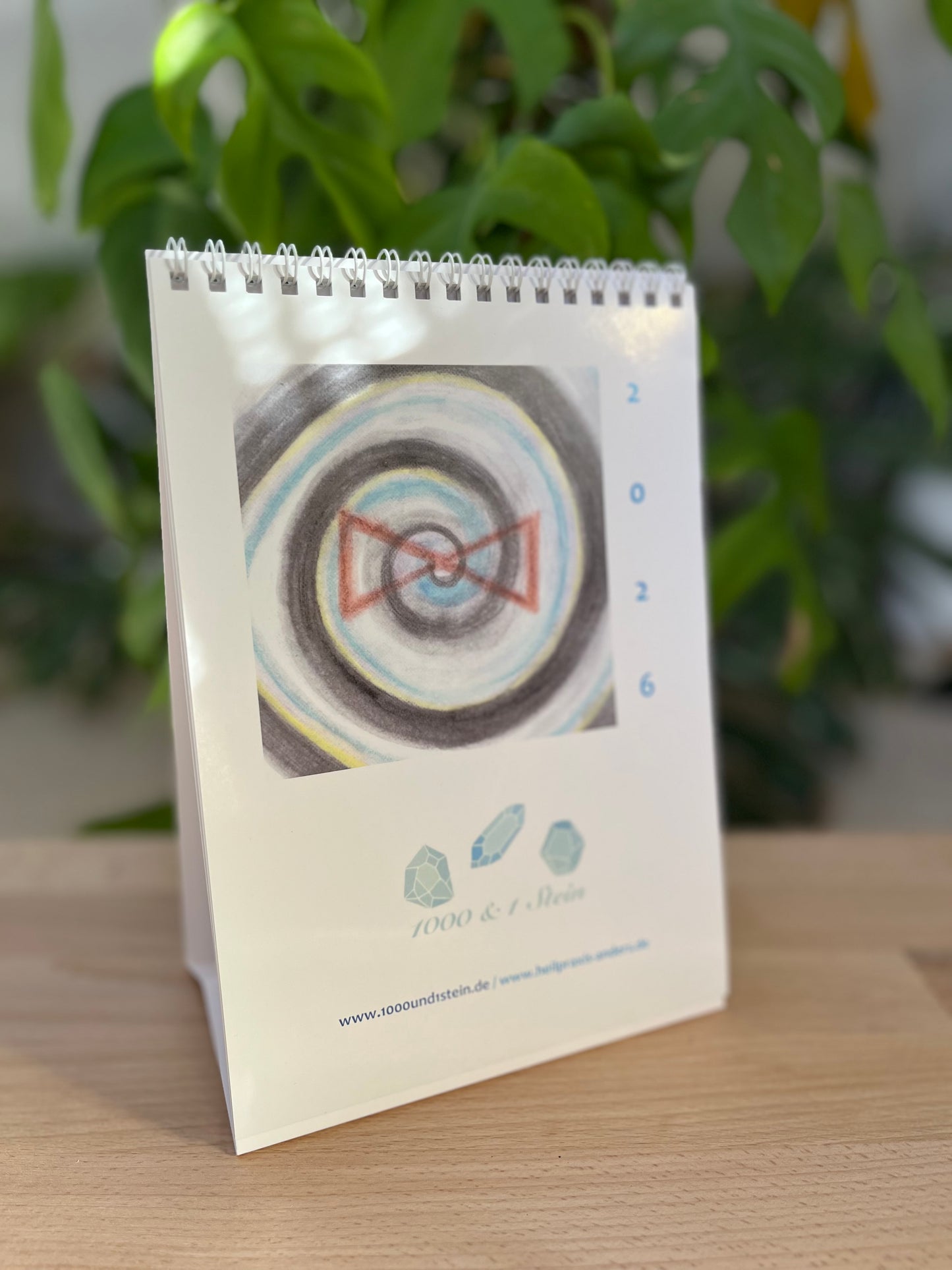 Runen Tischkalender 2026 von andersARTig – handgemalte Spiralen & Runenbedeutungen