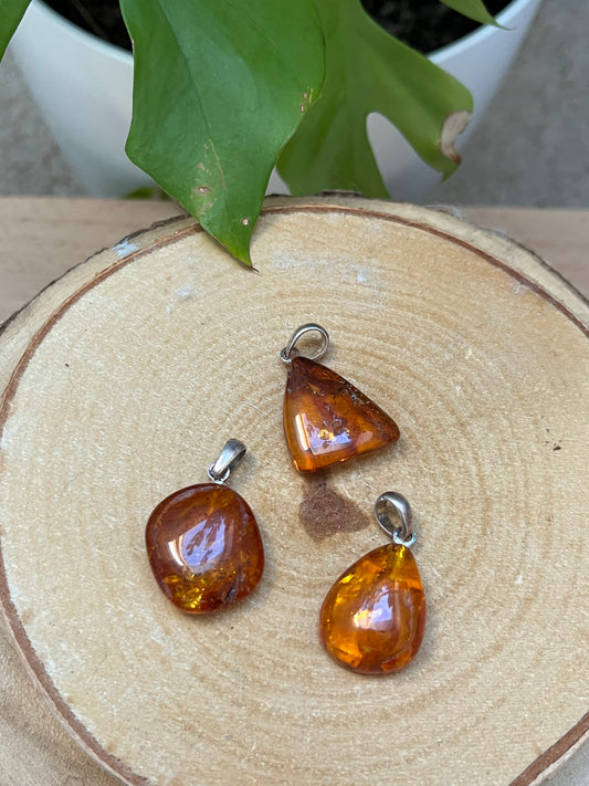 Bernstein Anhänger – Wärme & Natürlichkeit | 925 Sterling Silber Stiftöse