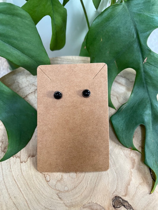 Onyx Ohrstecker - 925 Silber