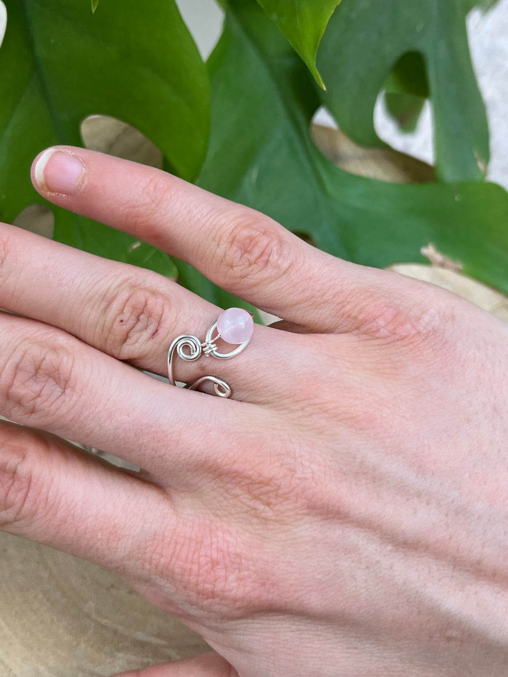 Rosenquarz Feen Ring