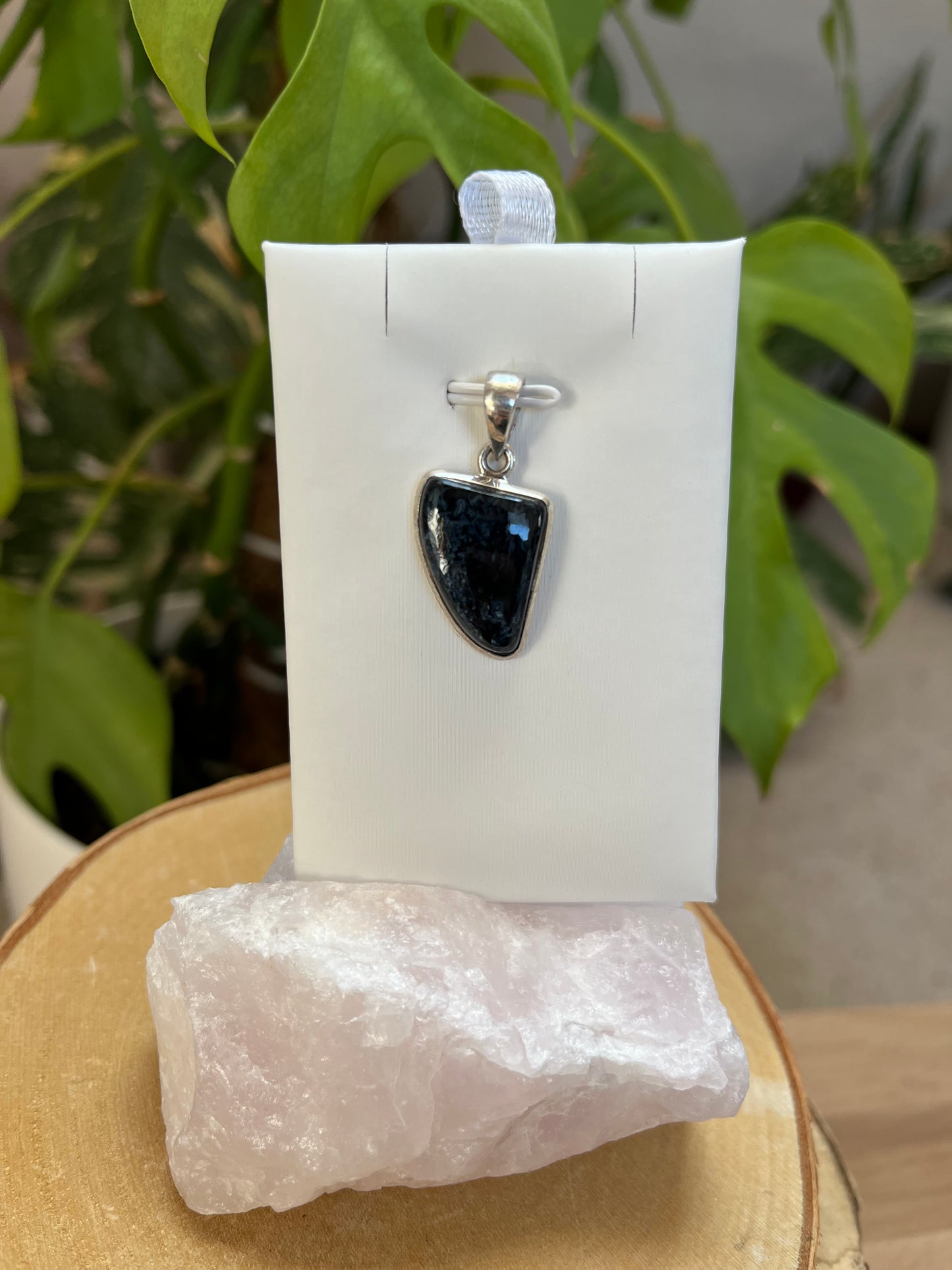 Pietersit Freiform Anhänger 925 Silber gefasst – Edelstein Schmuck für Klarheit & Stärke