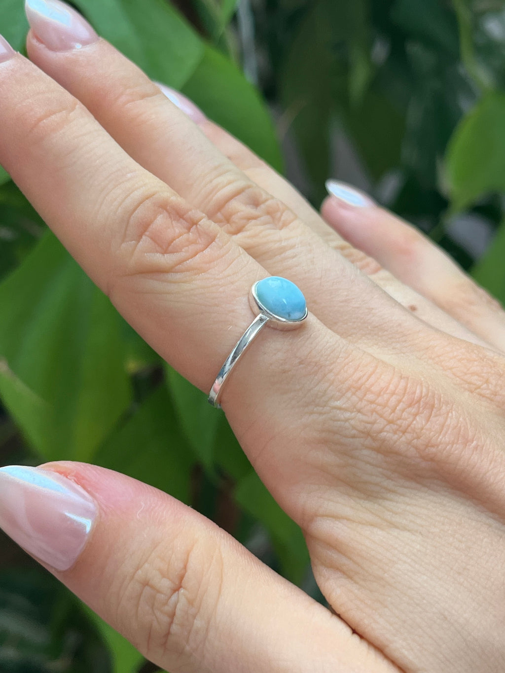 Eleganter Larimar Ring 925 Silber