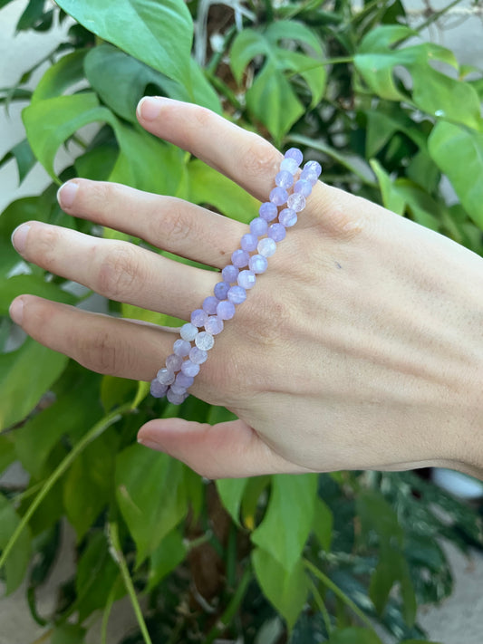 Violetter Chalcedon Armband facettiert 6 mm – Ruhe & Eleganz