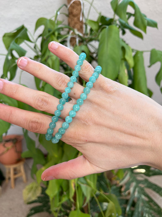 Amazonit Kugelarmband 6mm – Edelstein Armband für Harmonie & Ausdruck