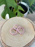 Rosenquarz Ring elastisch - 4mm Kugeln