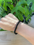 Schwarzer Turmalin Armband – Schutz & Erdung | Kugel-Armband 6 mm & 8 mm