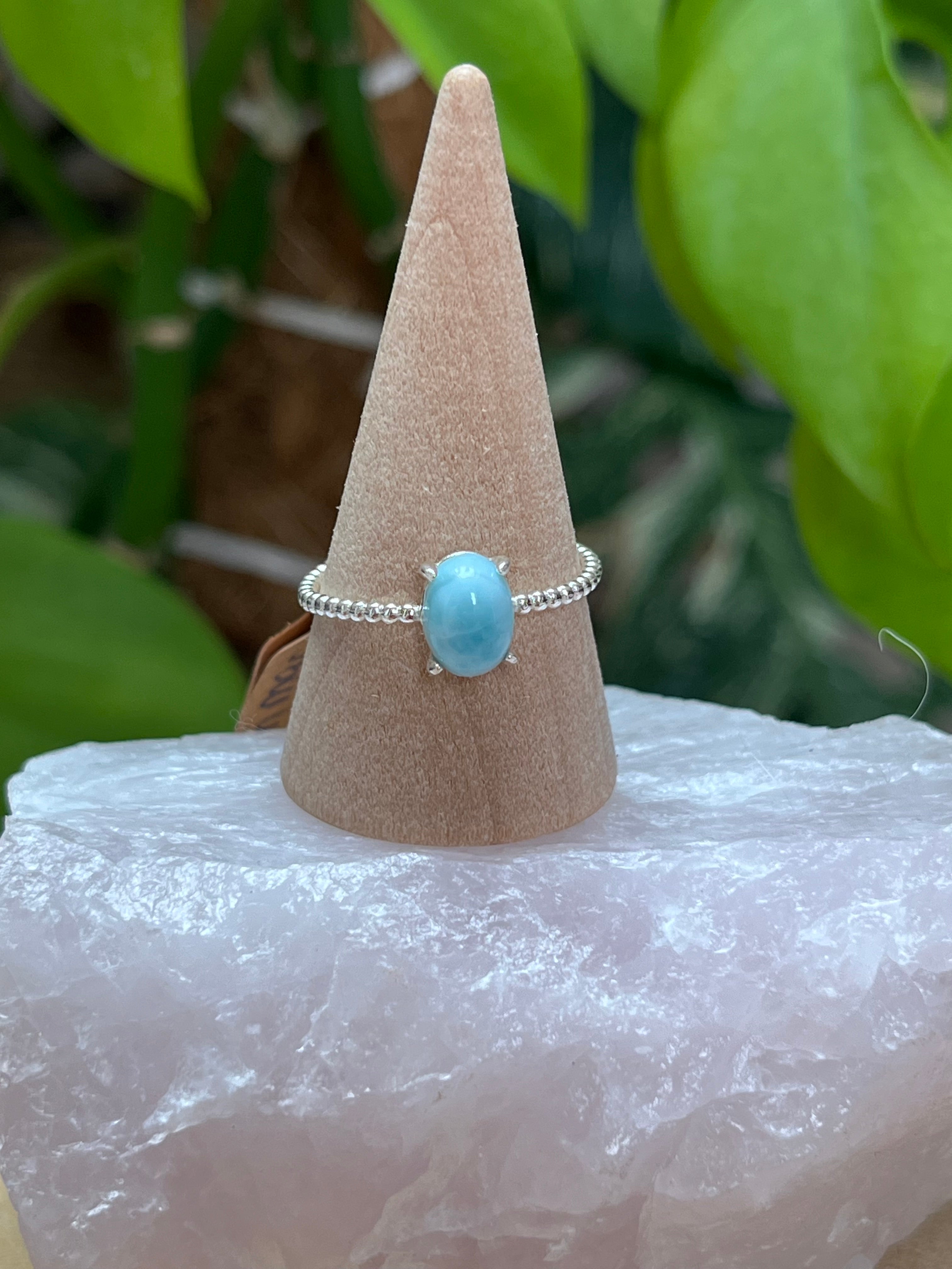 Feiner Larimar Ring 925 Silber