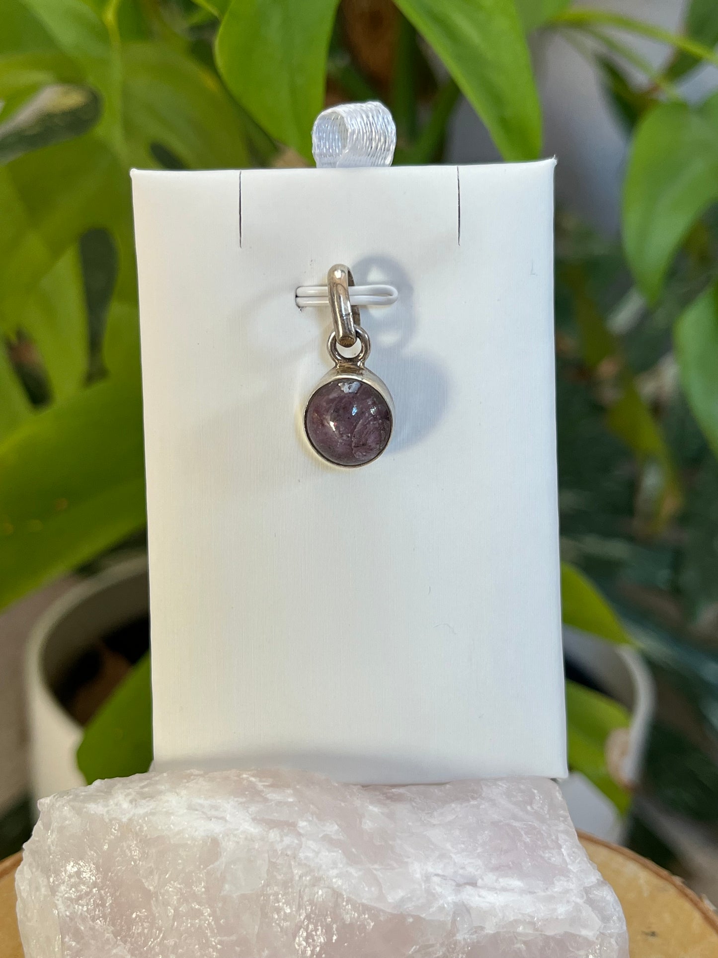 Sternrubin Kettenanhänger – 925 Sterling Silber Fassung