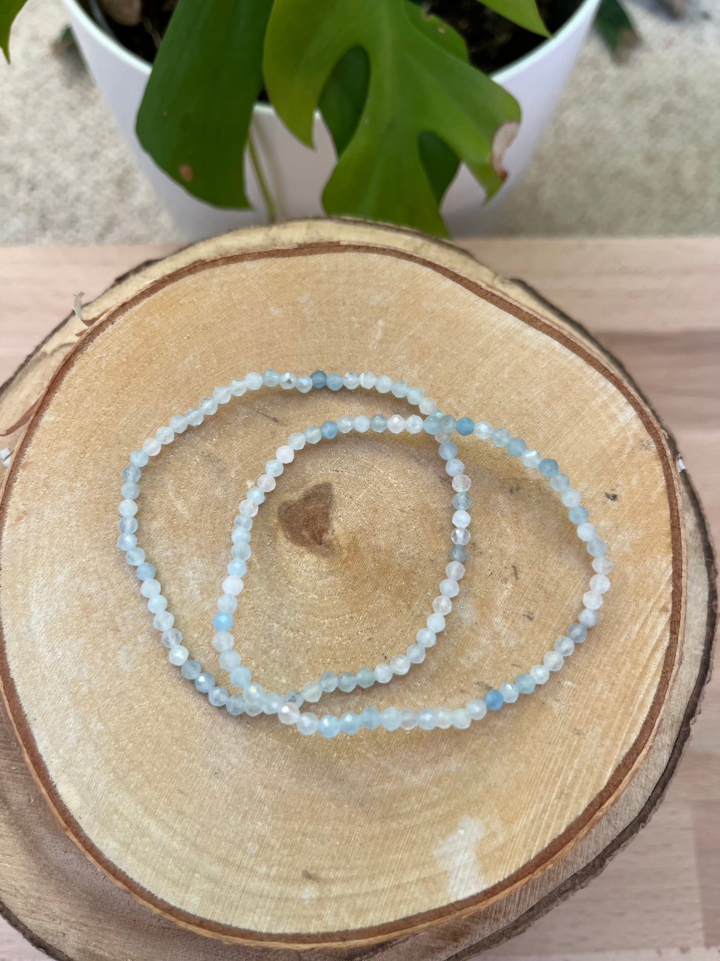 Aquamarin Armband facettiert 3 mm – Klarheit & Leichtigkeit