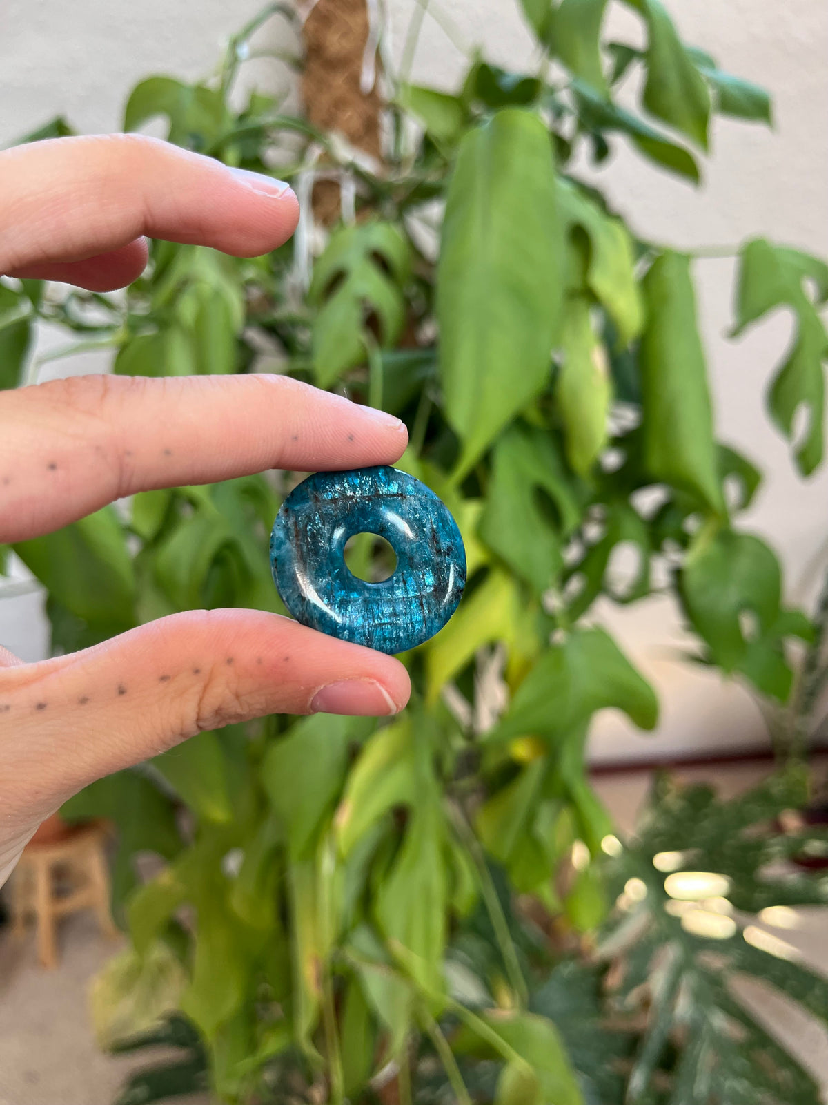 Apatit Donut Anhänger – Edelstein Schmuck für Inspiration & Ausdruck