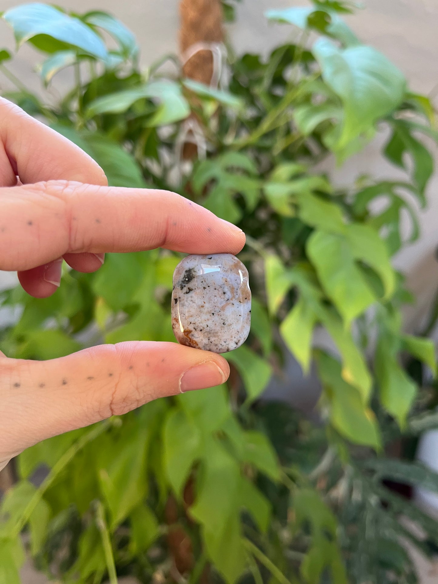 Ozeanjaspis Trommelstein gebohrt – Gelassenheit & Natürlichkeit