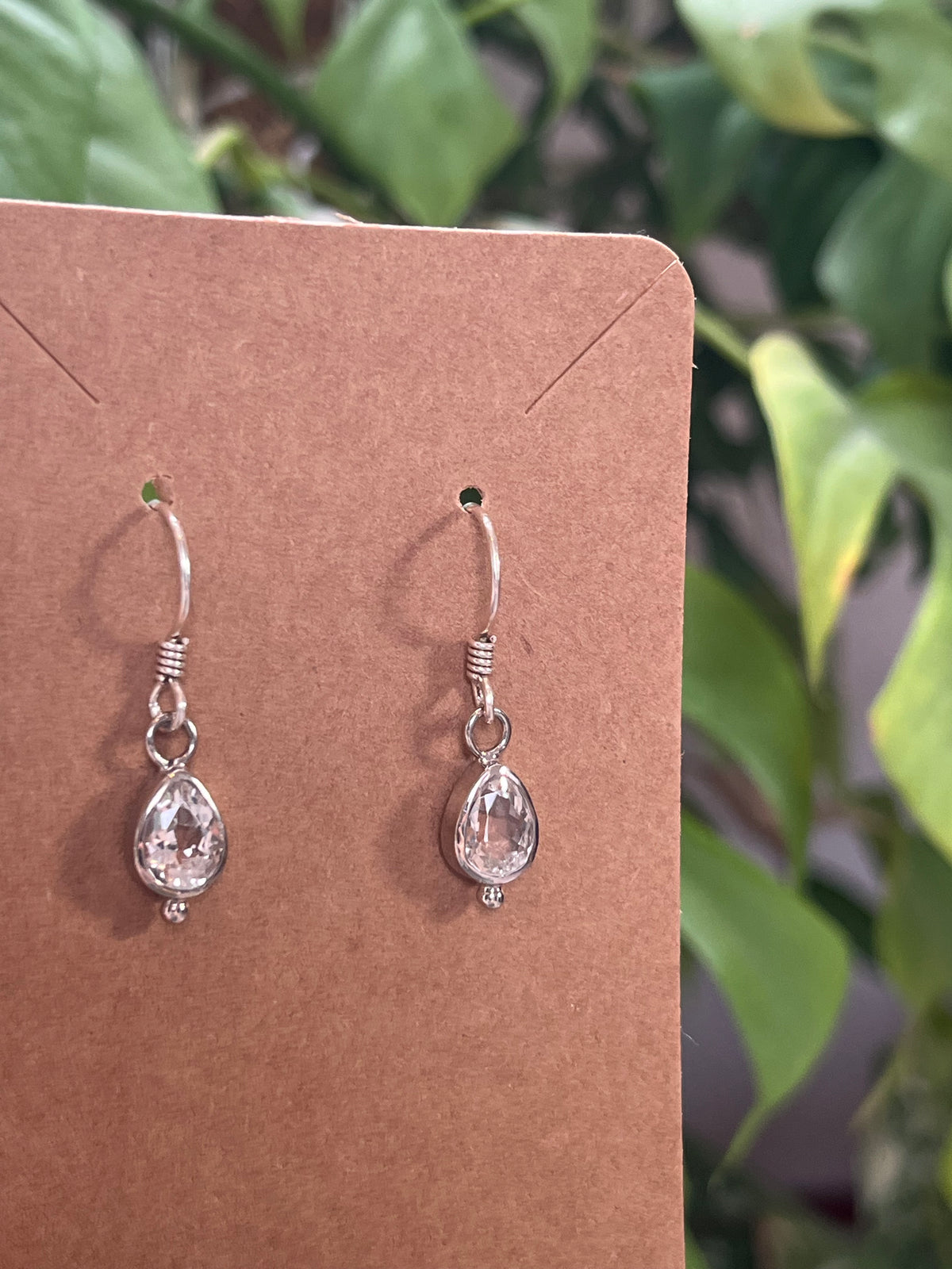 Weißer Topas Ohrringe facettiert – 925 Sterling Silber
