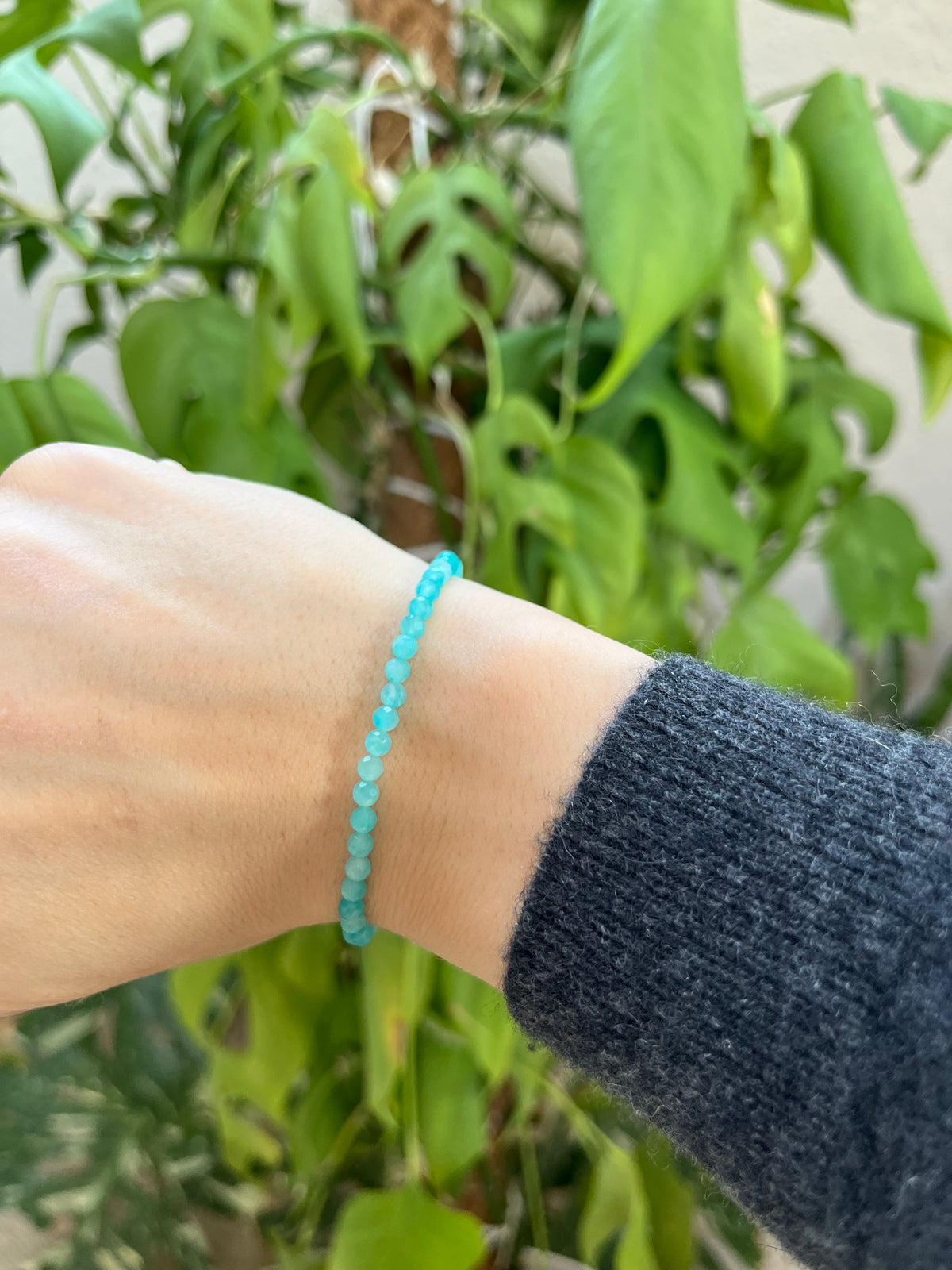 Amazonit facettiertes Armband – Edelstein Armband für Harmonie & Ausdruck