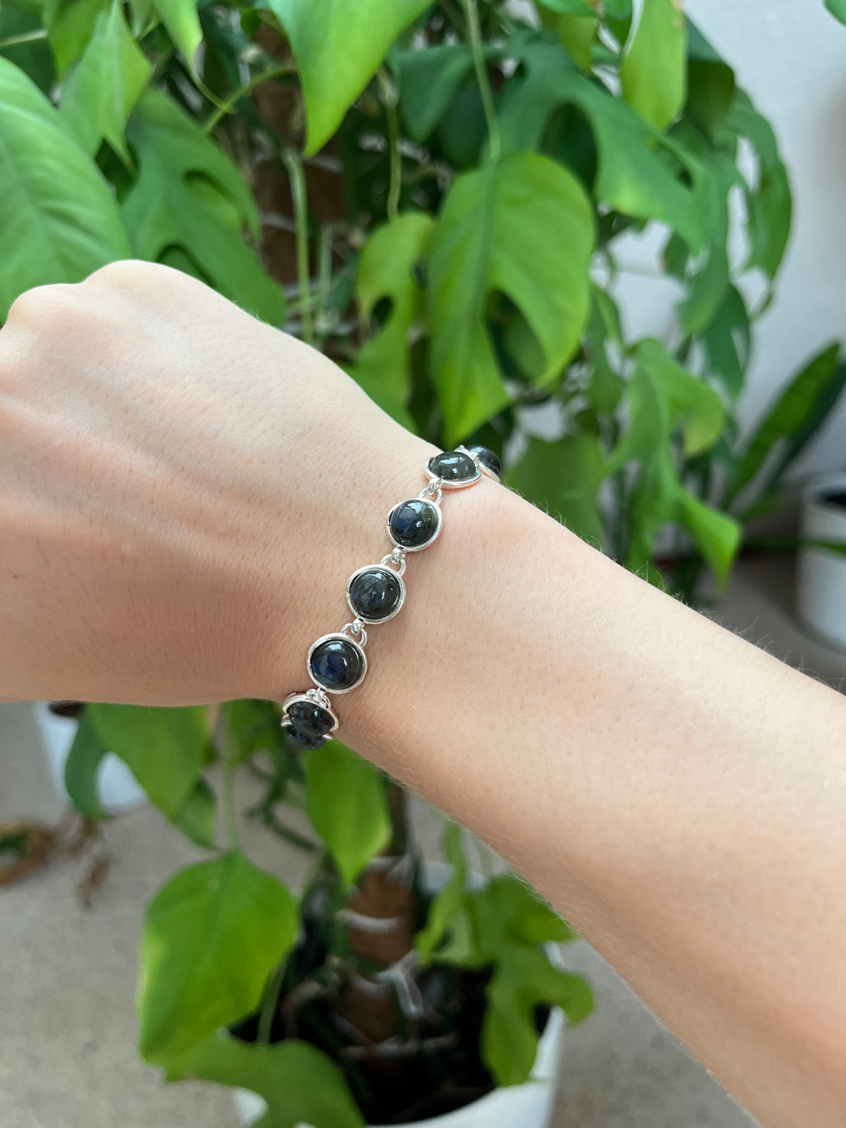 Labradorit Silber Armband