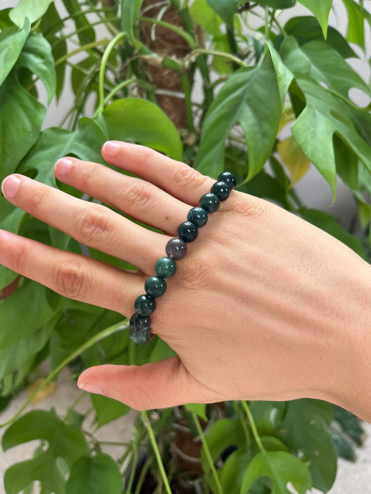 Heliotrop Kugelarmband 8 mm – Edelstein Schmuck für Vitalität & Schutz
