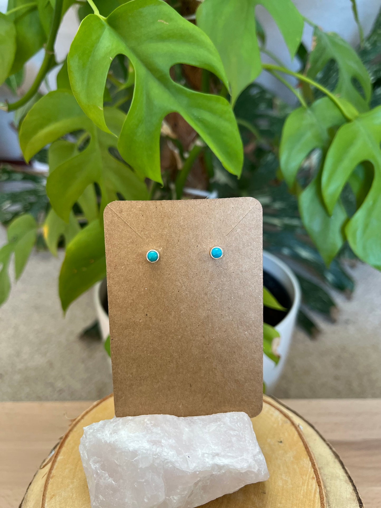 Türkis Ohrstecker – 925 Sterling Silber