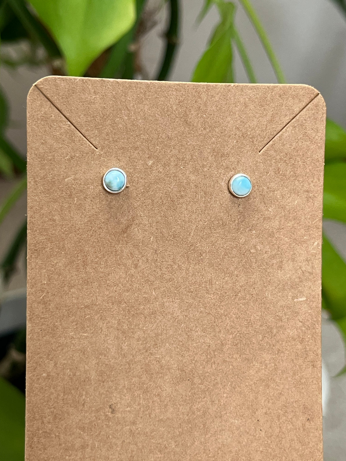 Larimar Ohrstecker Silber