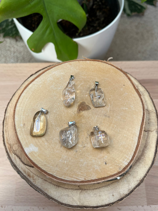 Citrin Natur Anhänger mit Stiftöse – Warmer Gelbton & natürlicher Edelstein