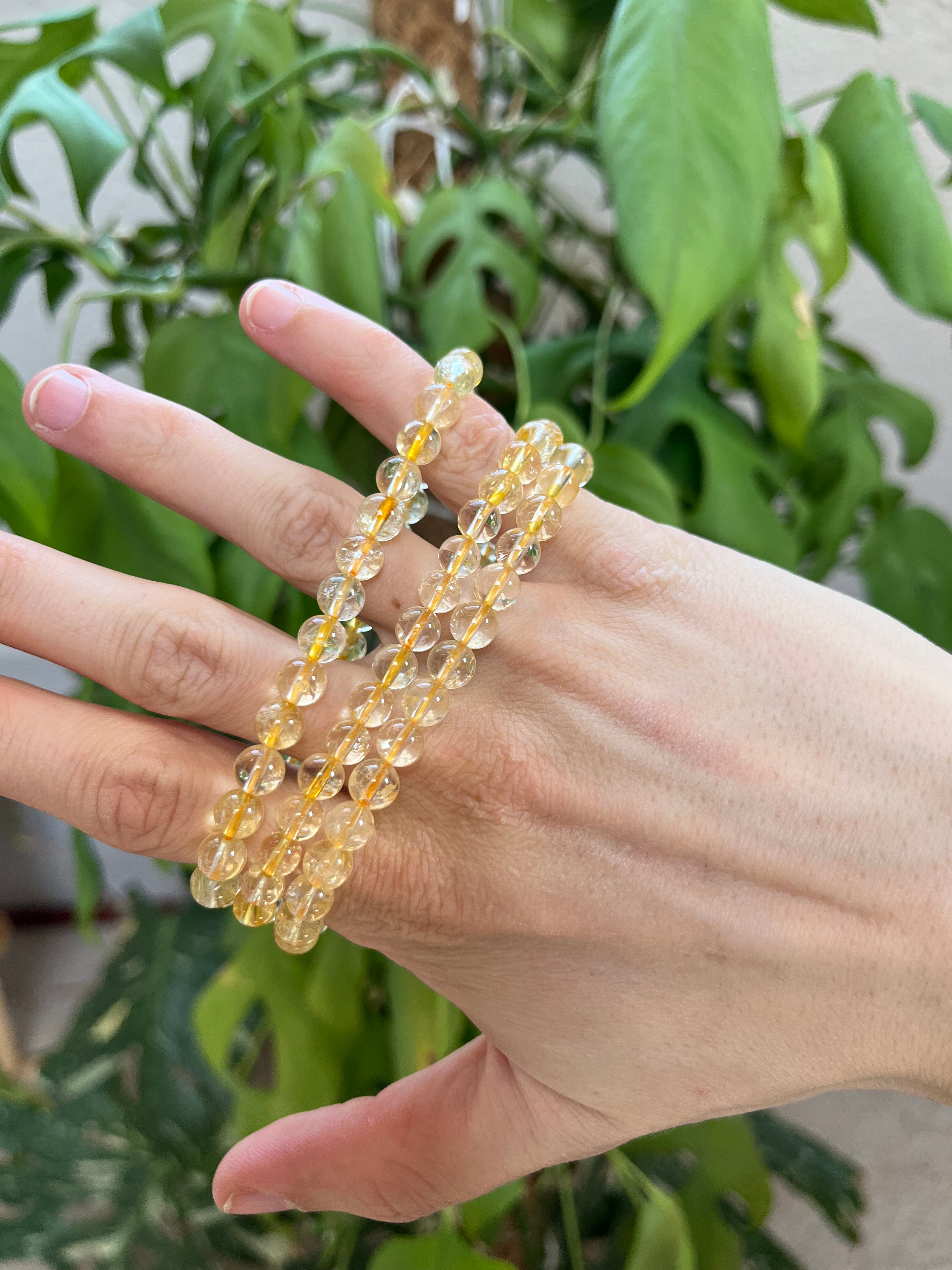 Gebrannter Citrin Kugelarmband – Edelstein Armband für Energie & Selbstvertrauen
