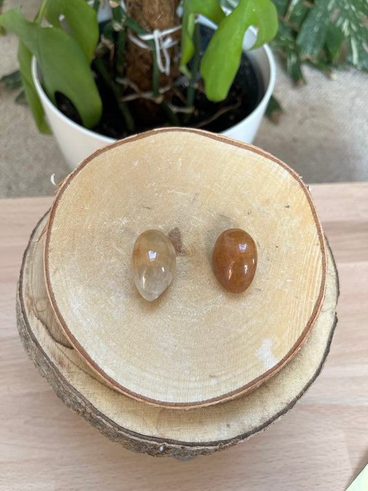 Inklusen Bergkristall gebohrt – Edelstein Anhänger für Klarheit & Energie