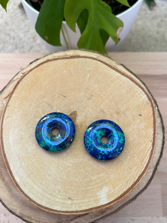 Azurit Malachit Donut 3 cm – Tiefe & Ausdruck