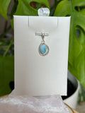 Larimar Tropfen Anhänger 925 Silber
