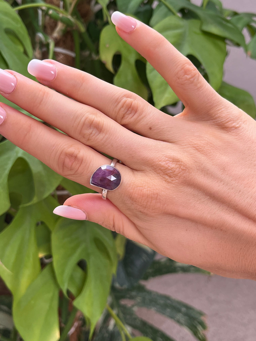 Rubin Ring 925 Silber