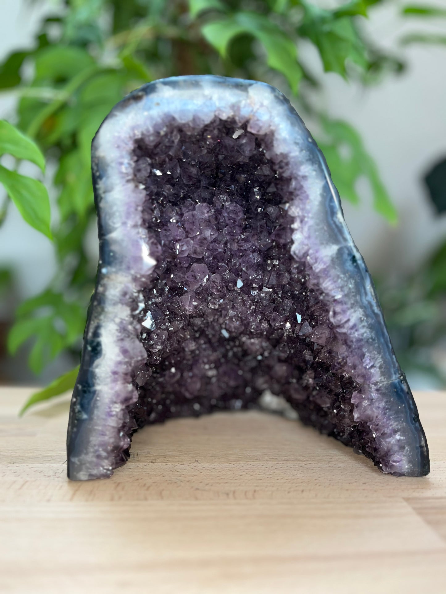 Amethyst Geode XL 5,4 kg – Dunkelviolette Kristallhöhle mit intensivem Funkeln