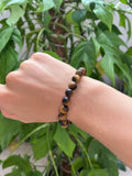 Tigerauge Kugelarmband 8 mm – Edelstein Schmuck für Schutz & Stärke (mattiert oder glänzend)