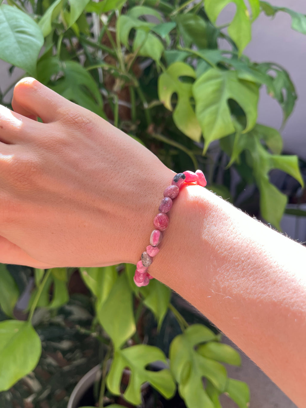 Rhodonit Nugget Armband