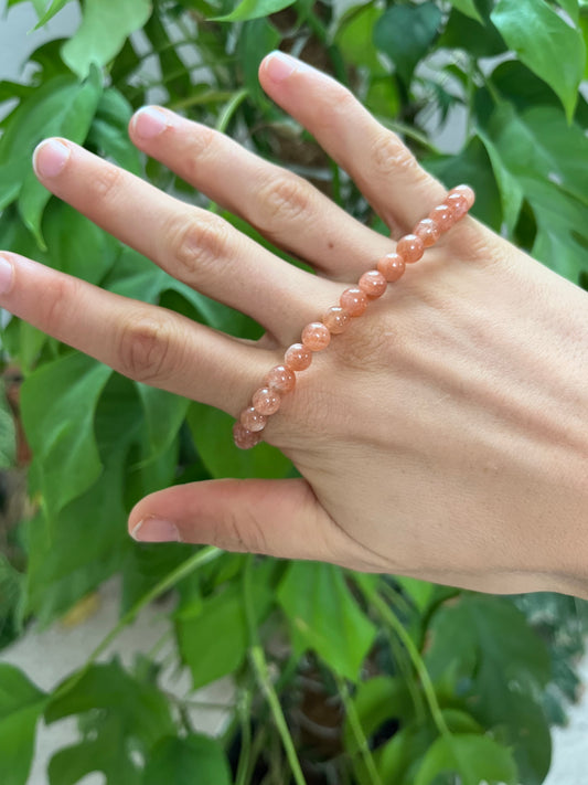 Sonnenstein Kugelarmband 6 mm (AAA) – Edelstein Schmuck für Lebensfreude & Energie