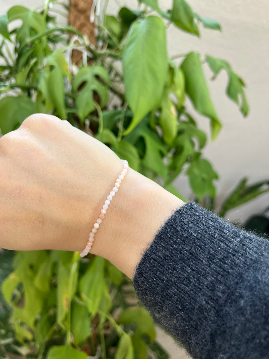 Rosa Andenopal facettiertes Armband – Edelstein Armband für Selbstliebe & Herzöffnung