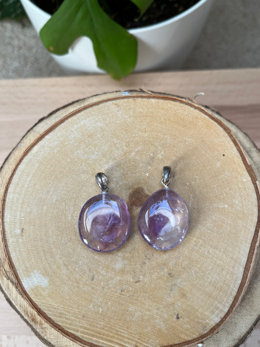 Amethyst Anhänger 925 Silber Stiftöse – Violetter Edelstein mit natürlicher Tiefe