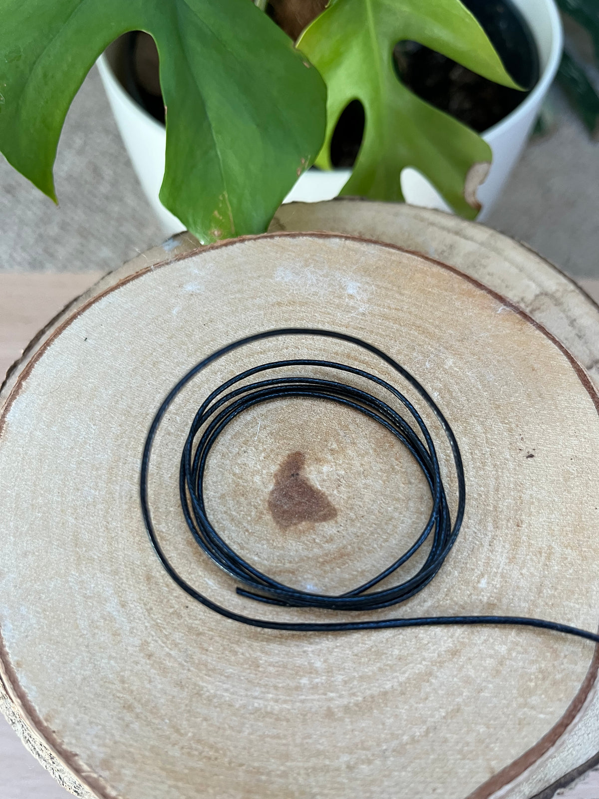 Baumwollband schwarz ca. 80 cm – schlicht & vielseitig