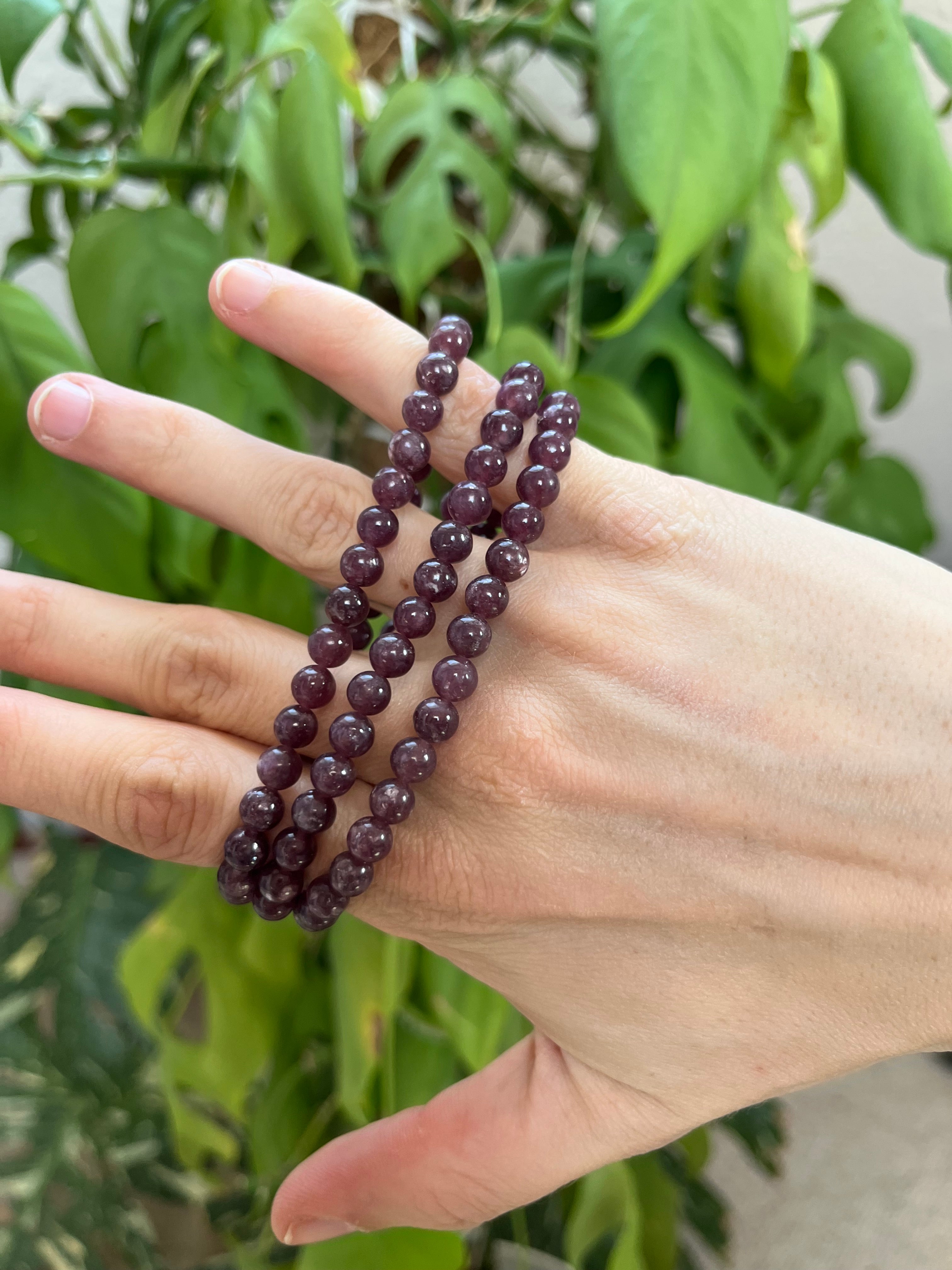 Lepidolith Kugelarmband – Edelstein Armband für Ruhe & emotionale Balance