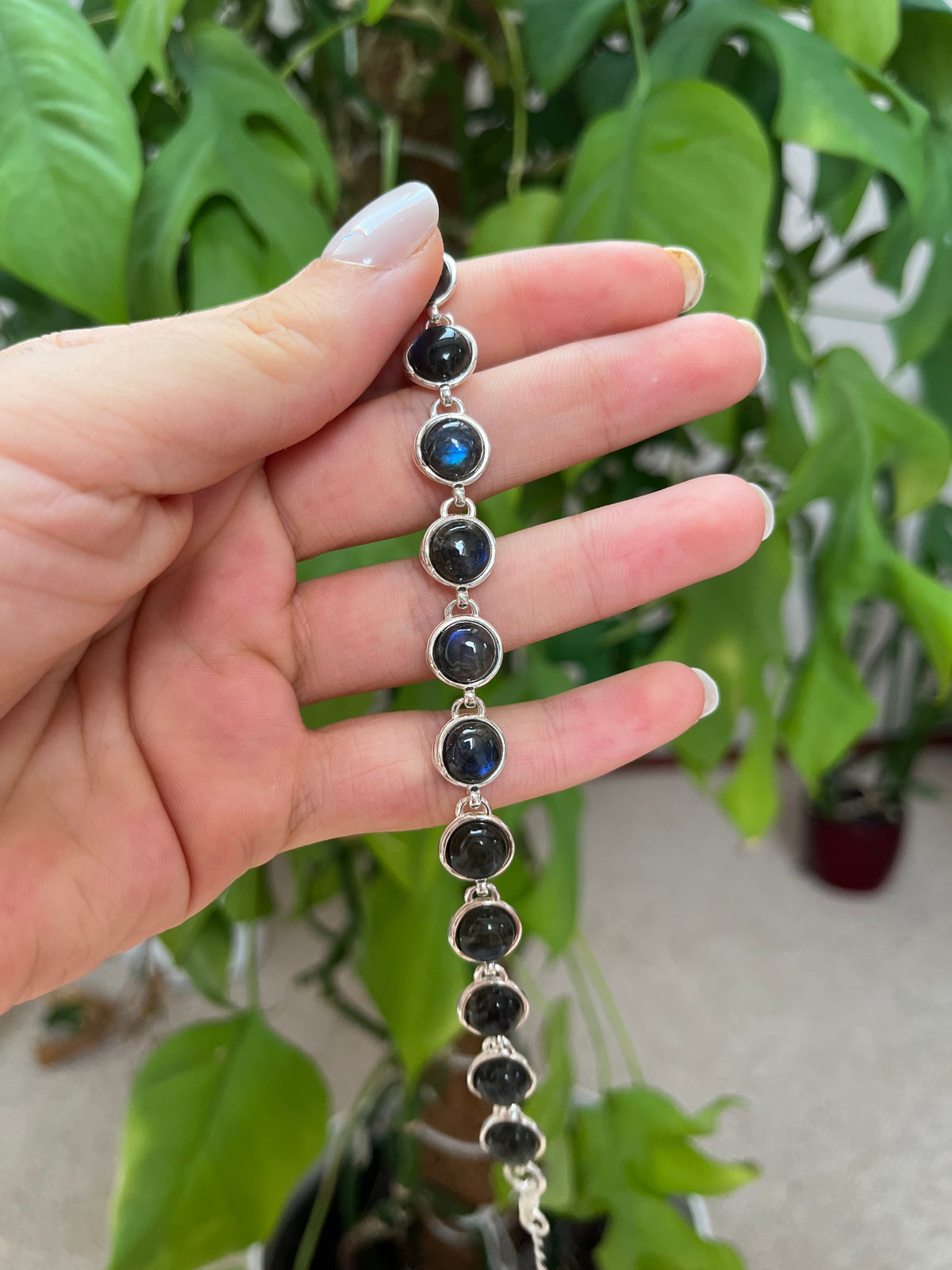 Labradorit Silber Armband