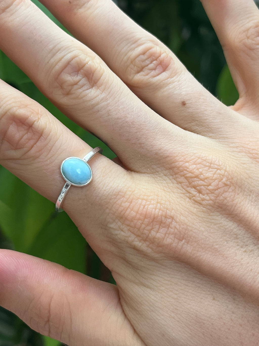 Eleganter Larimar Ring 925 Silber