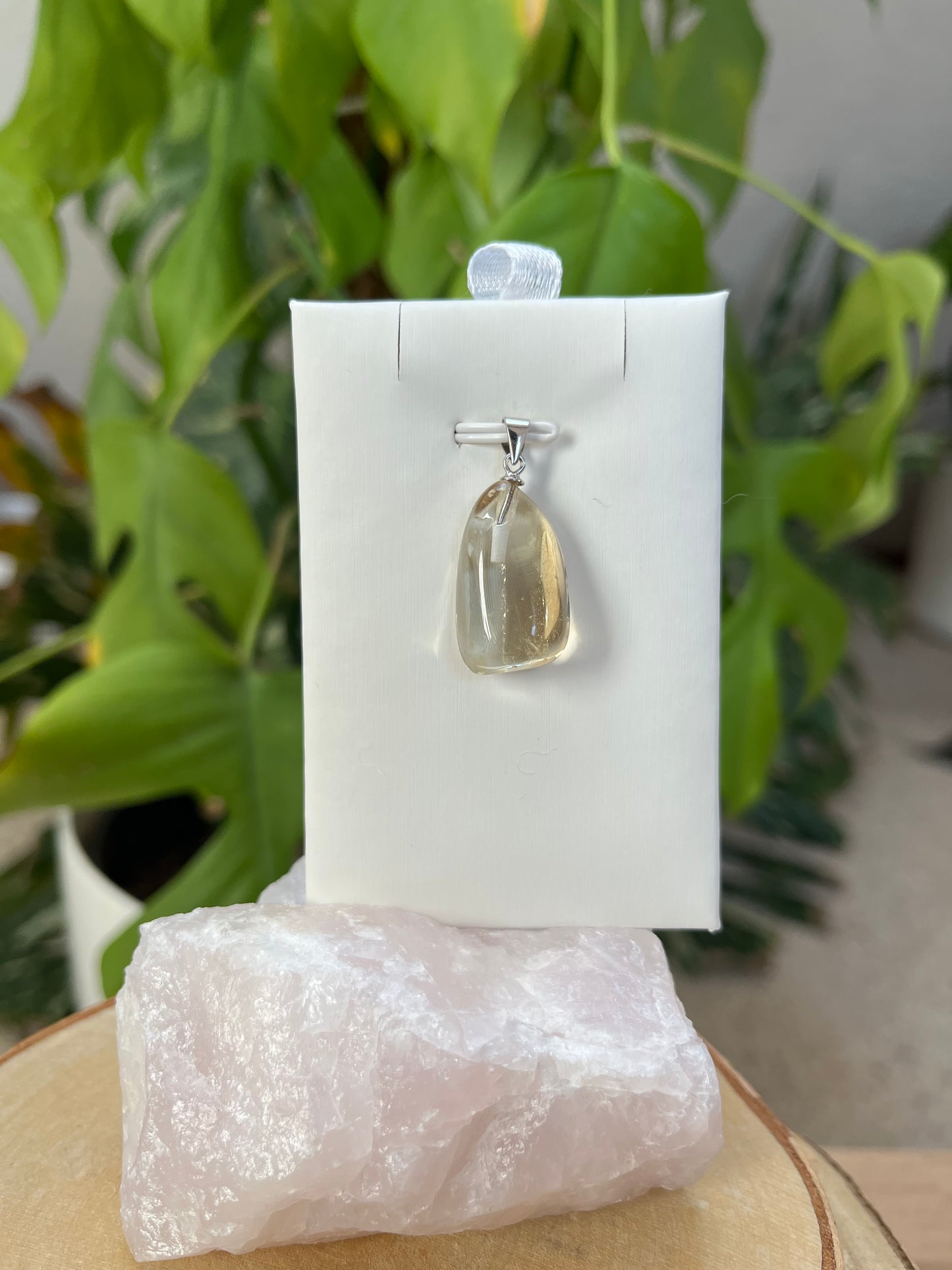 Citrin Natur Anhänger mit Stiftöse – Warmer Gelbton & natürlicher Edelstein