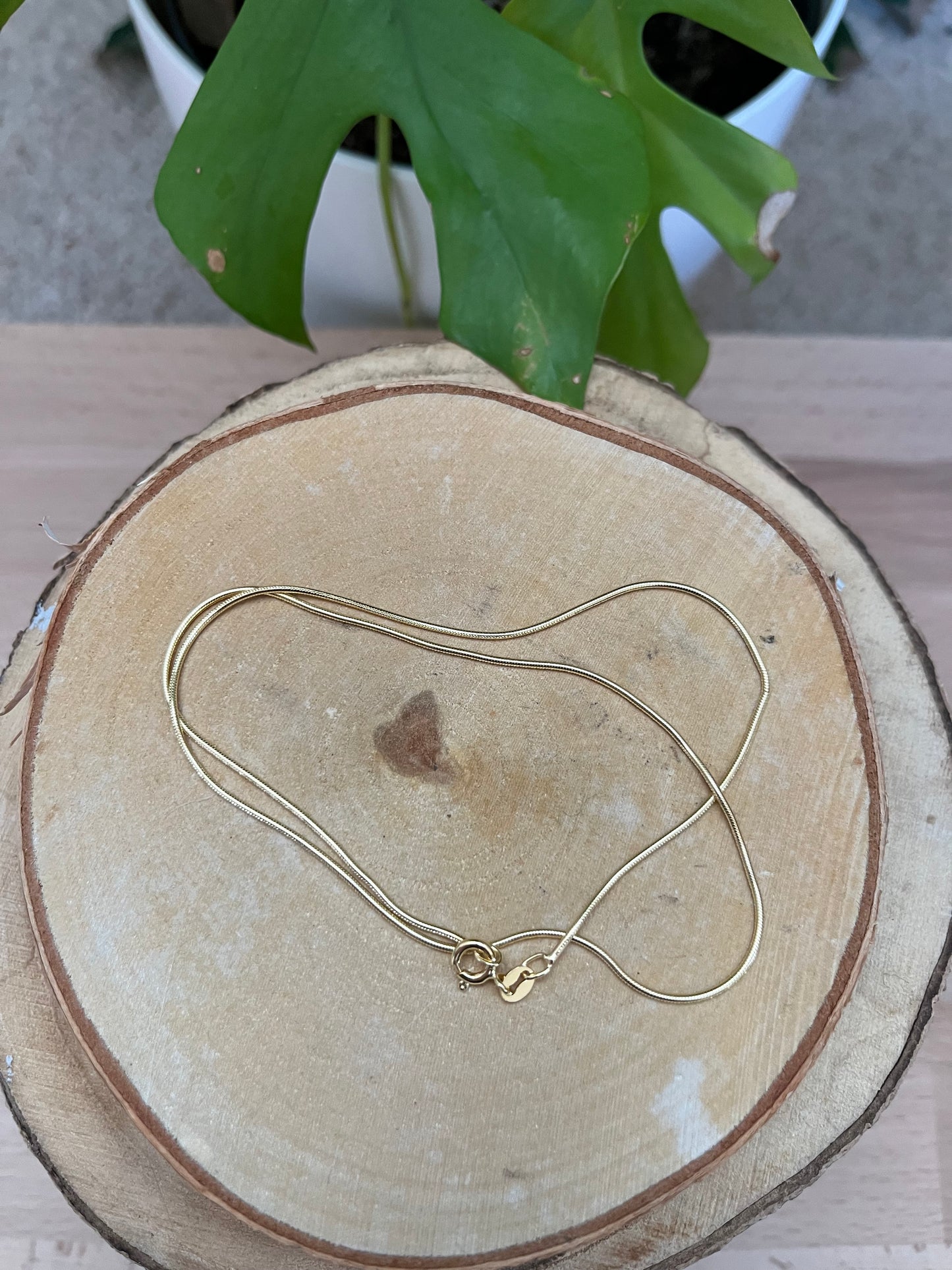 925 Silber Kette vergoldet 1 mm – 45 cm