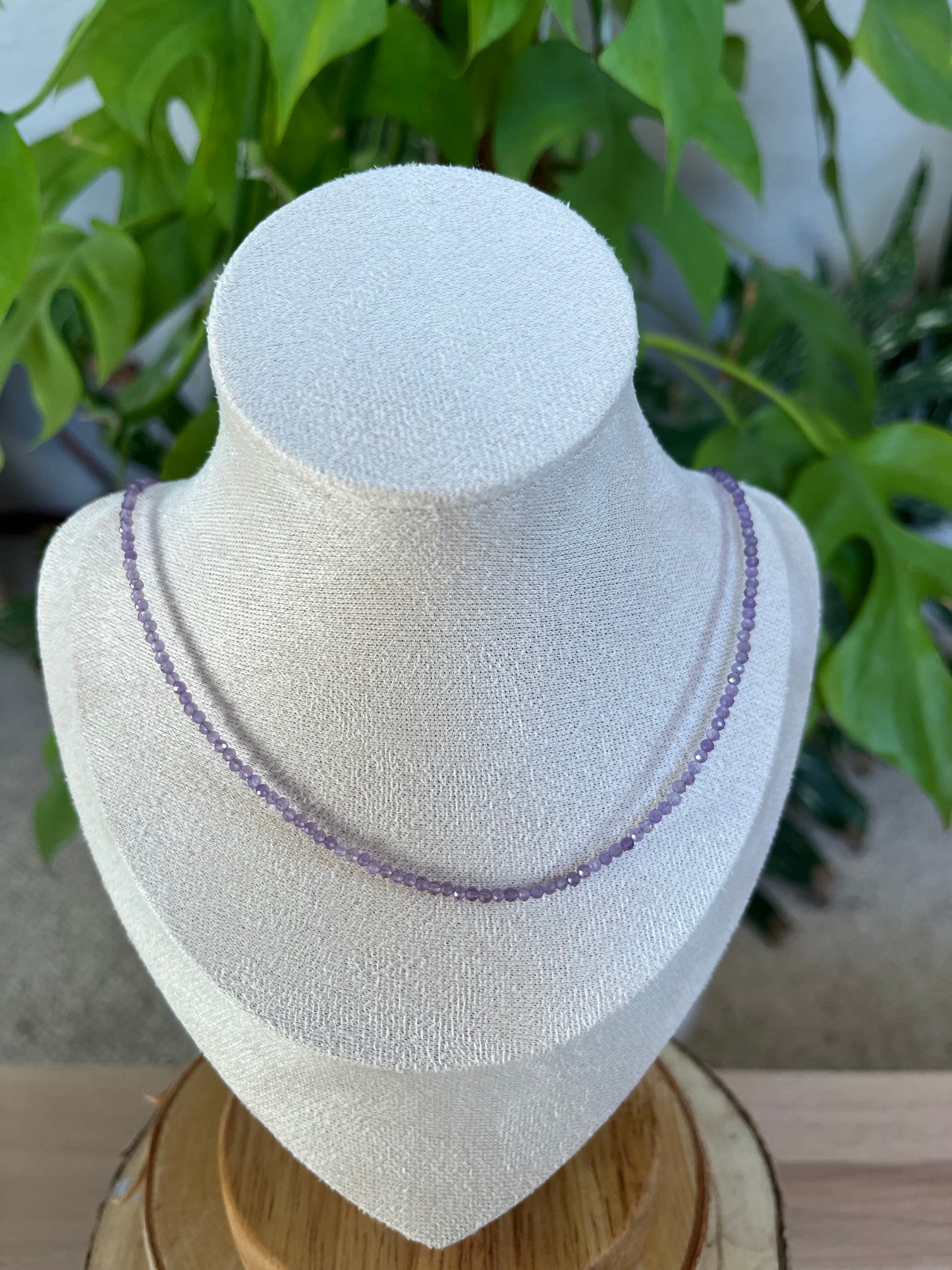 Amethyst Collier facettiert 2 mm – 45 cm