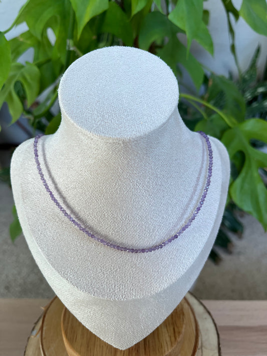 Amethyst Collier facettiert 2 mm – 45 cm