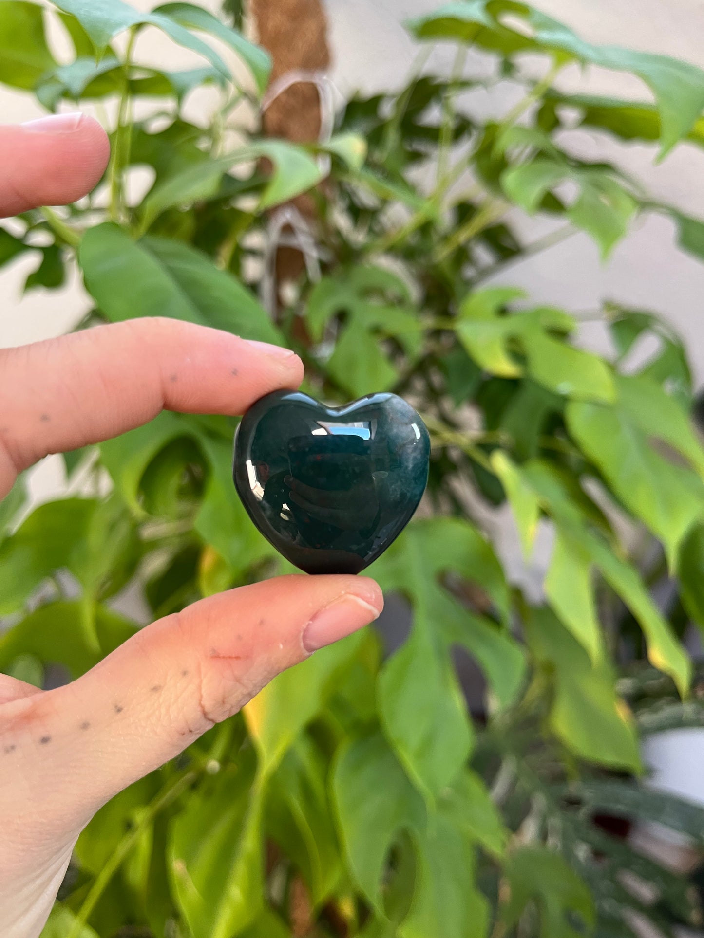 Heliotrop gebohrte Herzen – Erdung & Vitalität